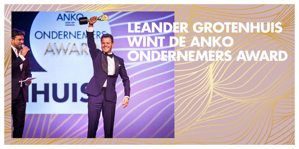 Leander Grotenhuis wint de ANKO Ondernemers Award