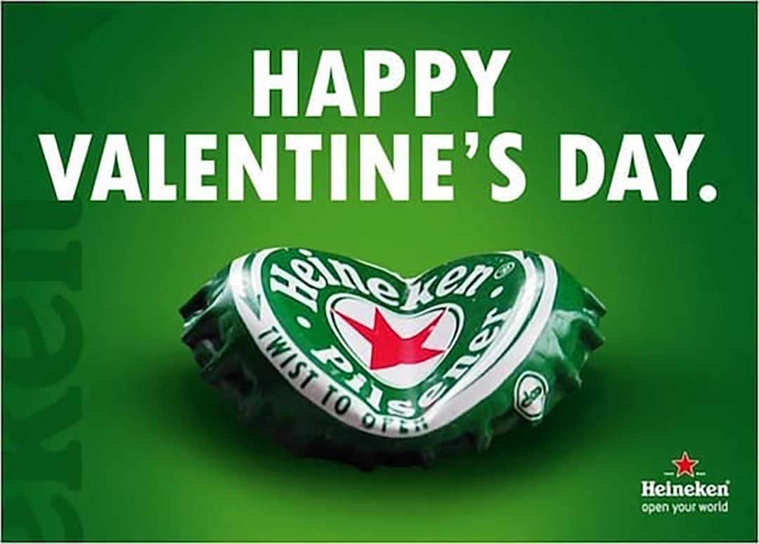 Heineken, op Valentijnsdag
